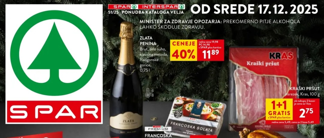 Spar katalog Akcijska ponudba od 17.12. do 24.12.2025