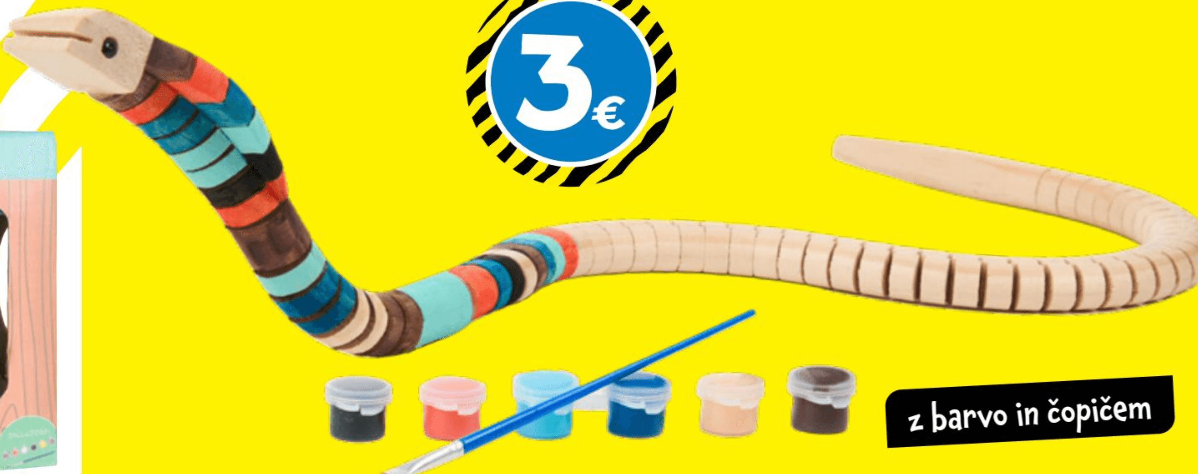 Lesena kača za barvanje - Akcija v trgovini Tedi