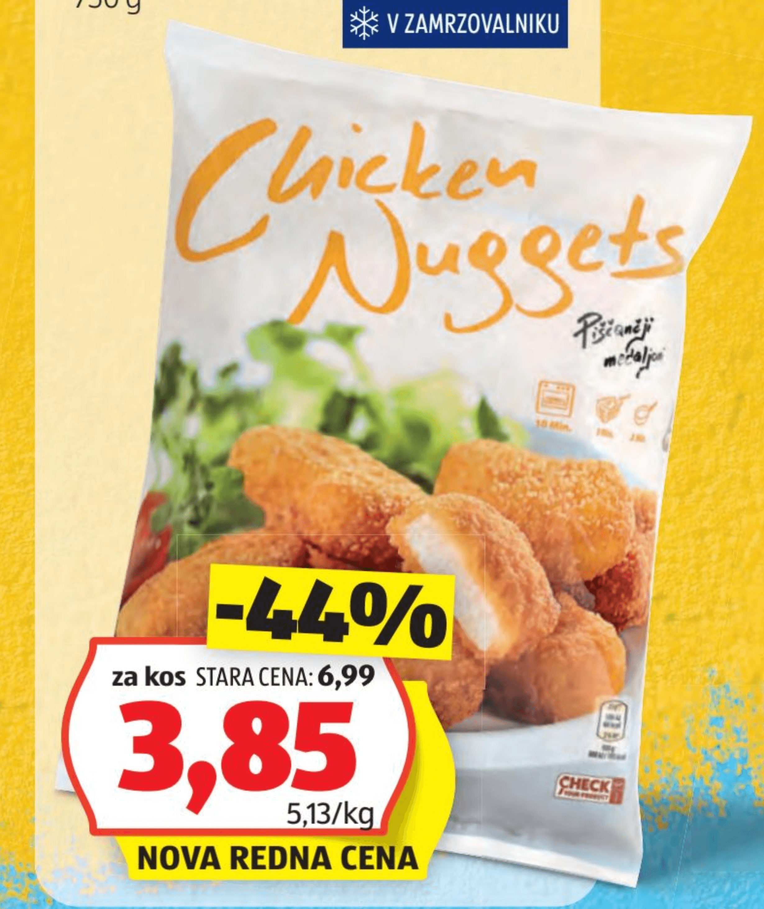 Primana Piščančji medaljoni 750 g