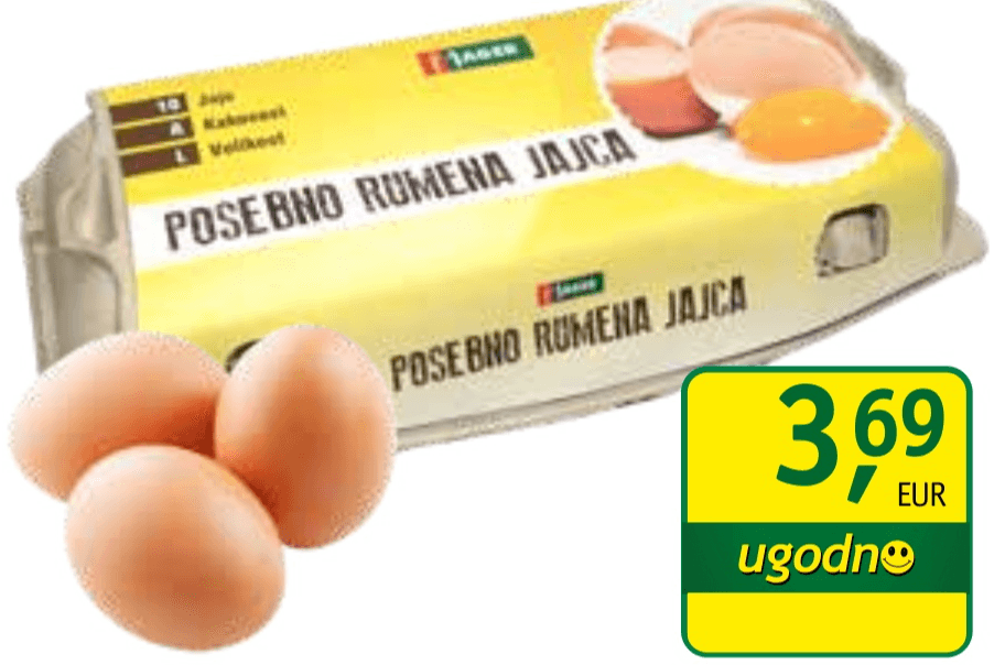 Posebno rumena jajca Jager 10/1 - Akcija v trgovini Jager