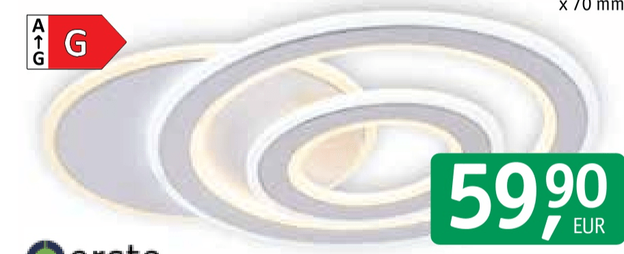 Svetilka stropna LED Erste Alla