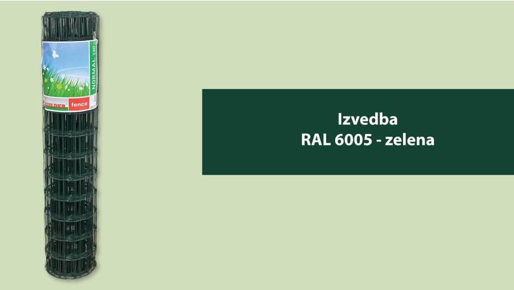 Elektro varjena plastificirana mreža EURO 150 cm