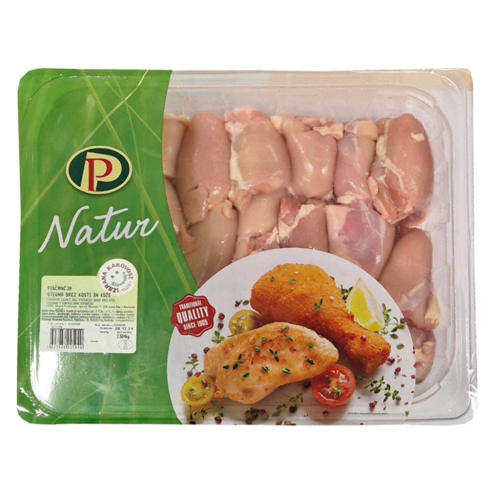 Naše nam paše Sveža piščančja stegna brez kože in kosti/piščančje krače 1 kg