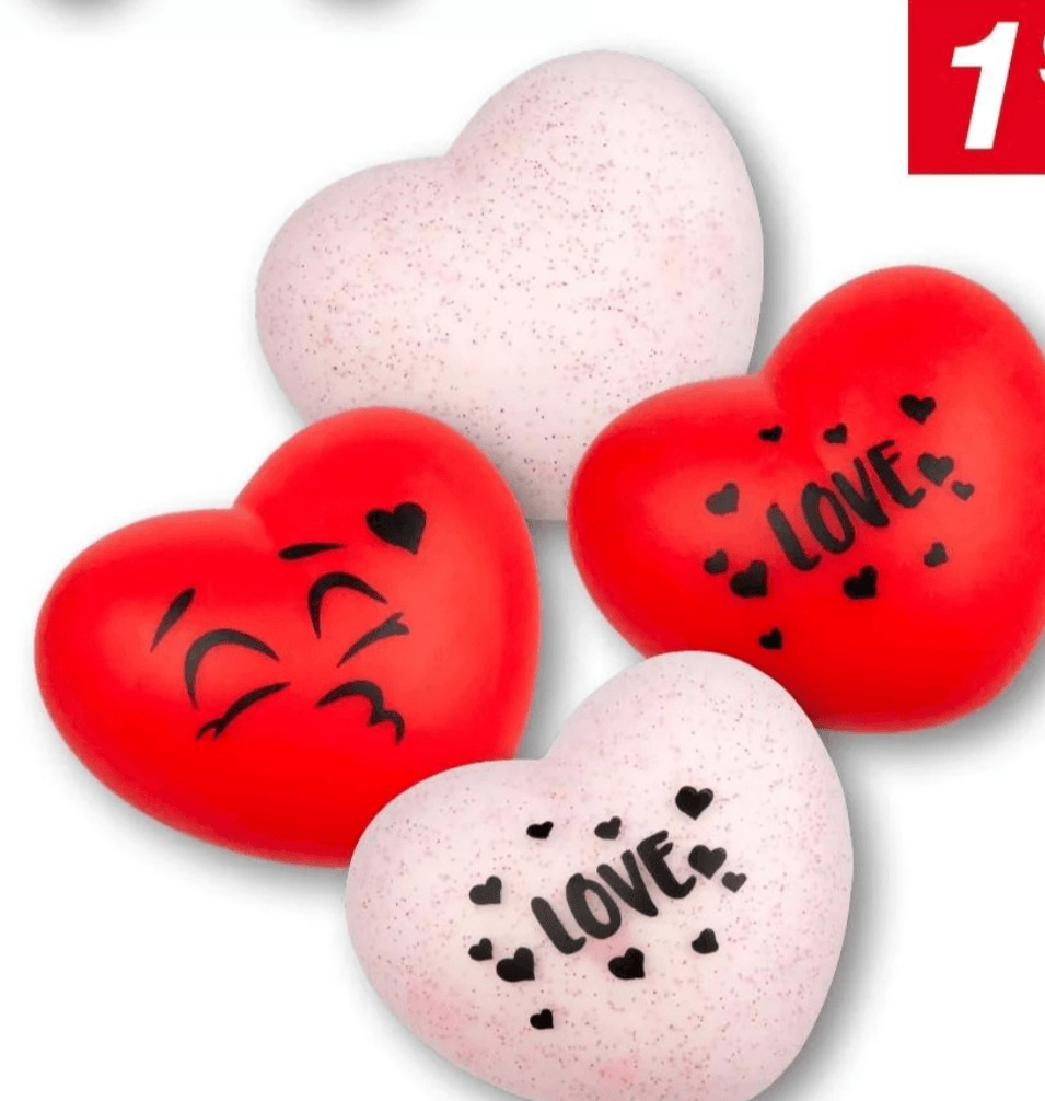 Antistresna blazina v obliki srca Ø pribl. 9 cm - Akcija v trgovini Kik