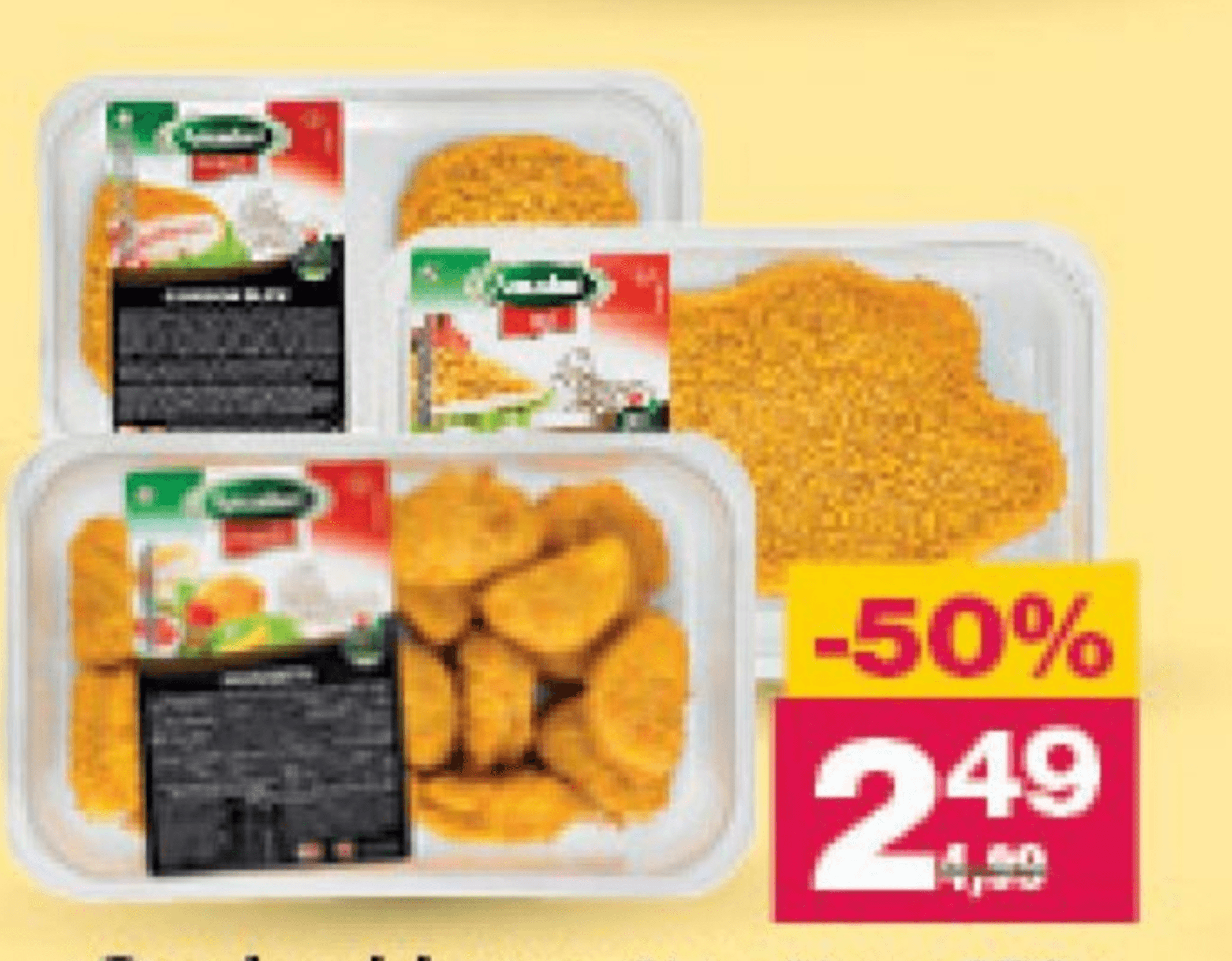 Cordon bleu sveži, piščančji medaljoni sveži, paniran piščančji zrezek sveži 250 g (Cordon bleu), 300 g (piščančji medaljoni), 300 g (paniran piščančji zrezek)