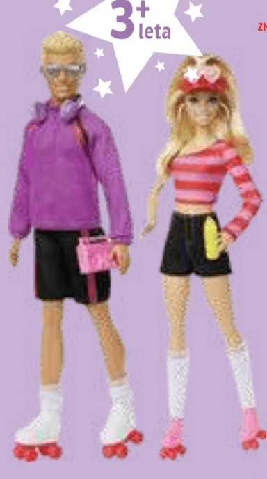 Ken in Barbie z rolerji