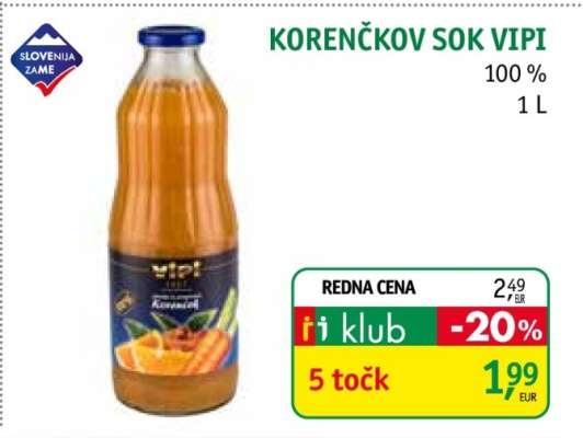 Vipi korenčkov sok 1 L