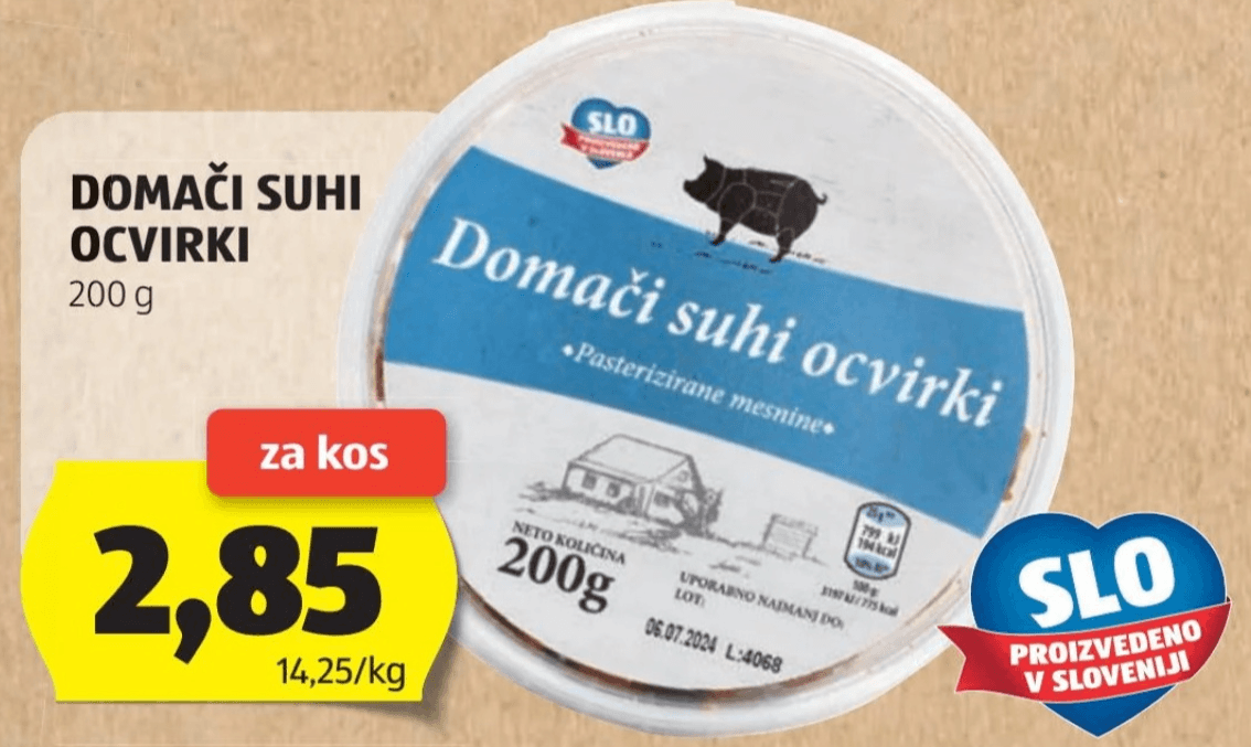 Domači suhi ocvirki 200 g