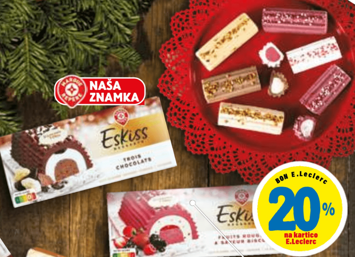 Sladoledna torta Eskiss 1,2 l - Akcija v trgovini E.Leclerc