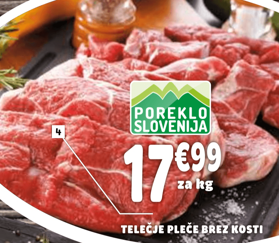 Telečje pleče brez kosti