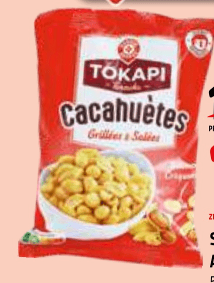 Slani praženi arašidi Tokapi 500 g - Akcija v trgovini E.Leclerc