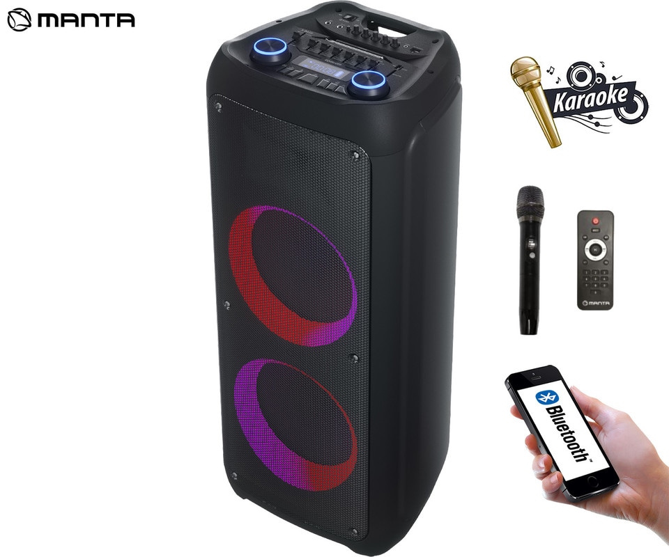 Prenosni zvočnik karaoke Manta SPK1202B250 Manta