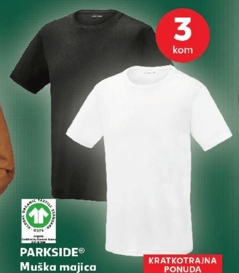 PARKSIDE Moška majica s kratkimi rokavi 3x - Akcija v trgovini Lidl