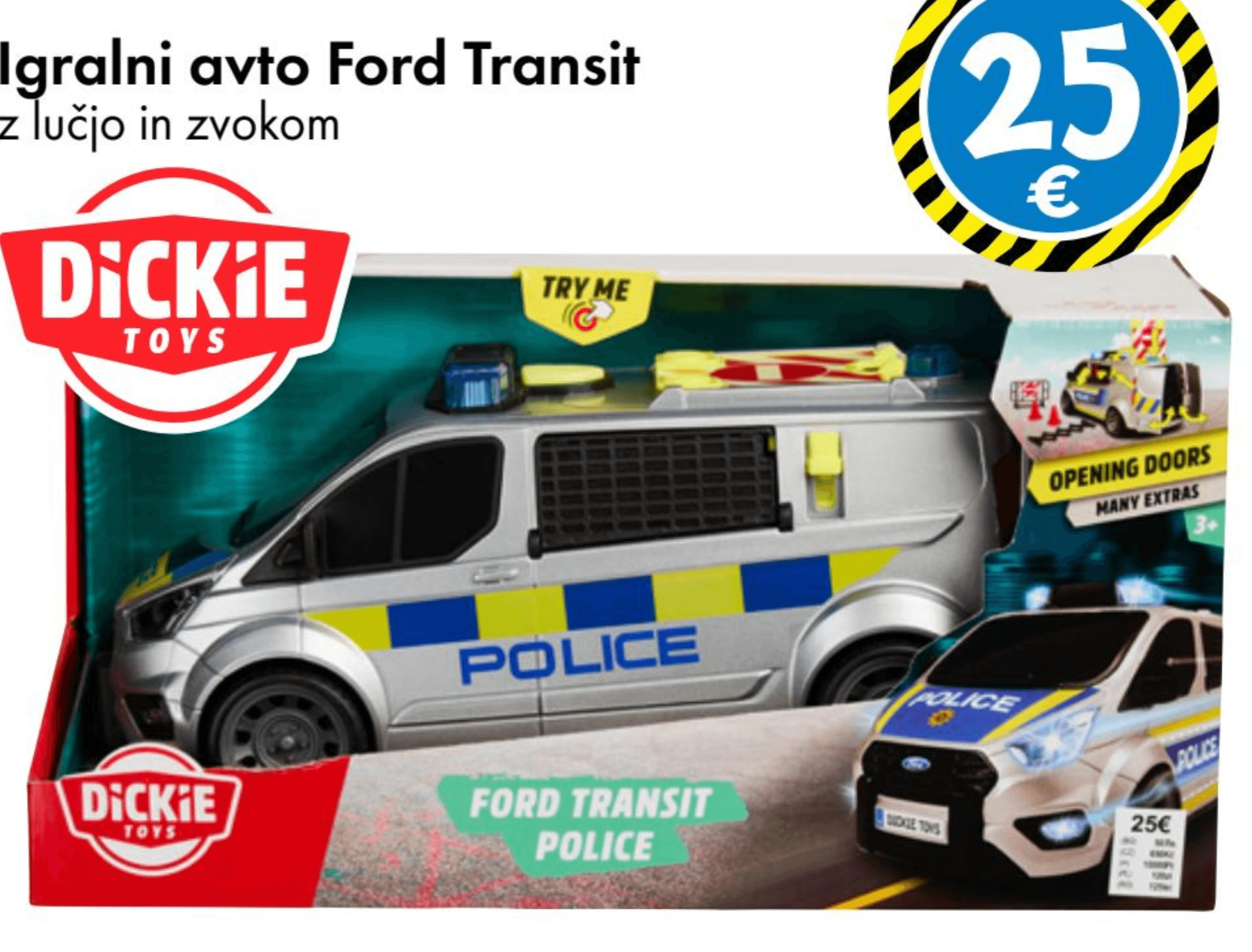 Igralni avto Ford Transit Dickie Toys