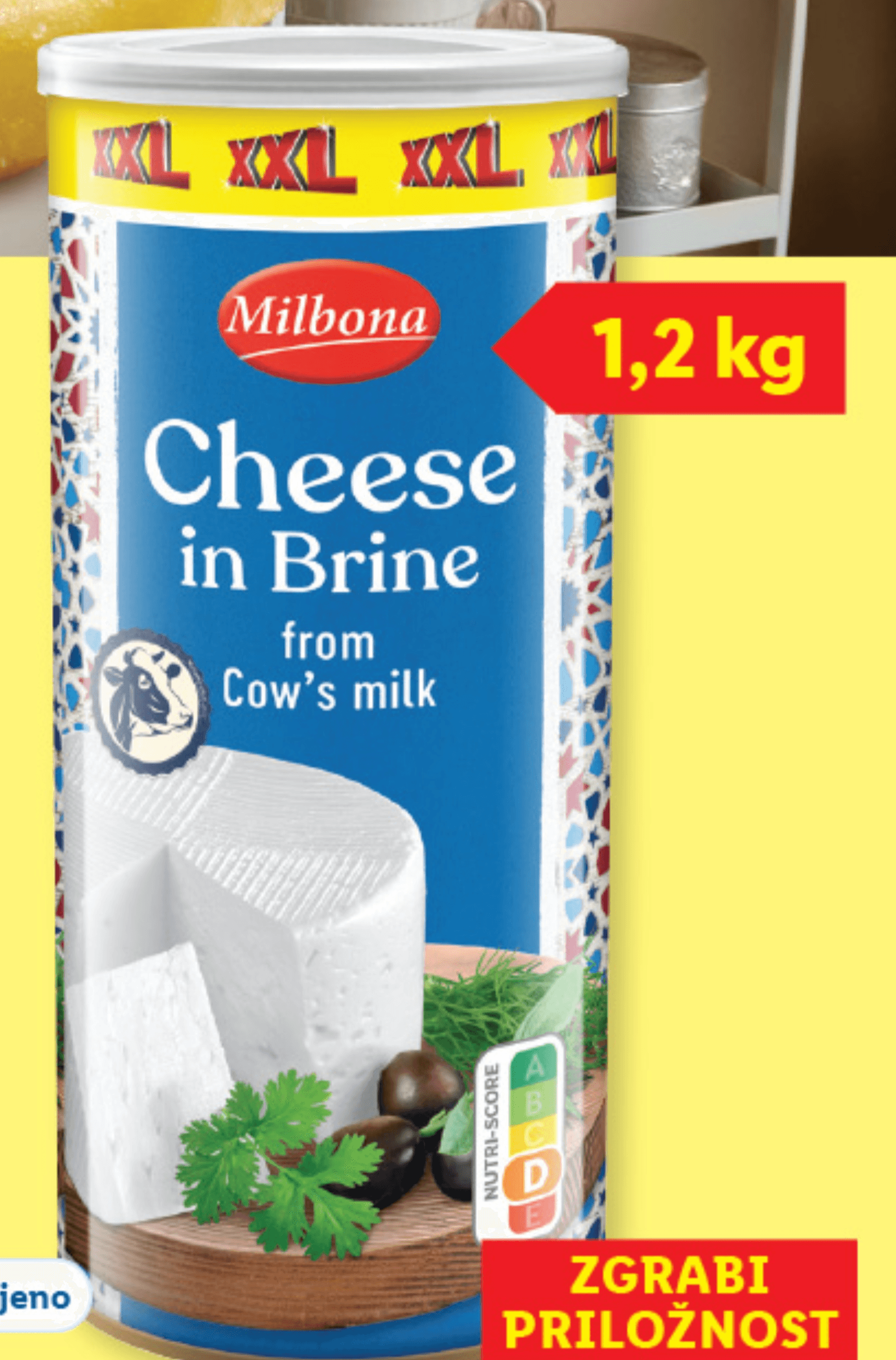 Milbona Mehki sir v slanici XXL 1.2 kg Milbona