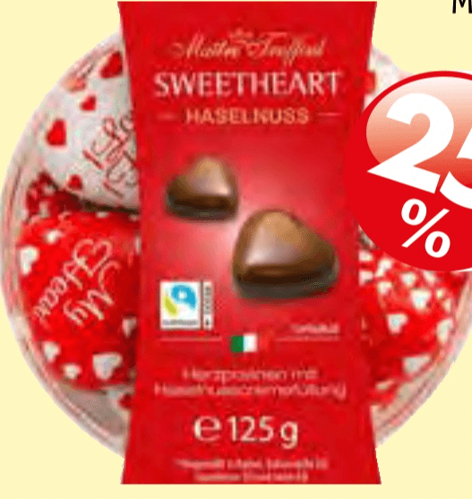 Lešnikovi pralineji srček 125 g