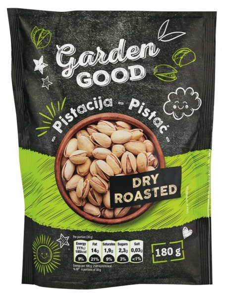 Pražene soljene pistacije Garden Good 300 g