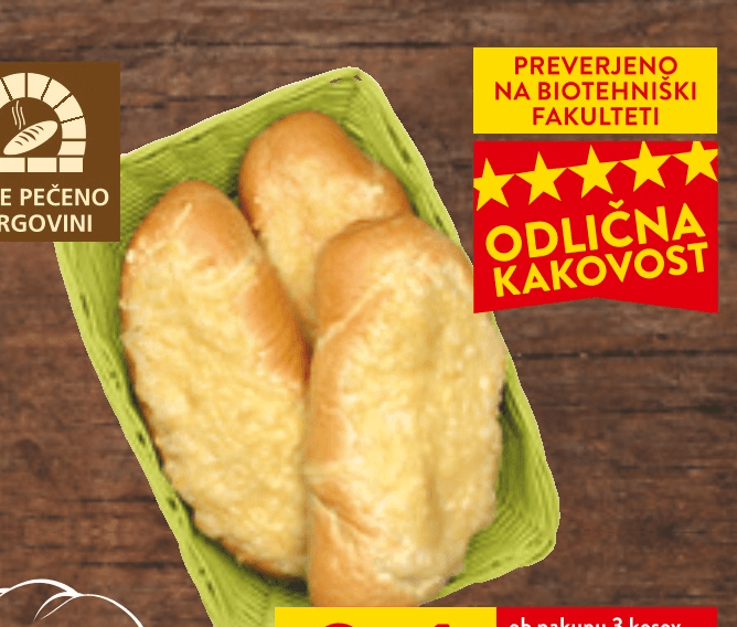 Pekarna Sirova štručka 70 g Pekarna SPAR