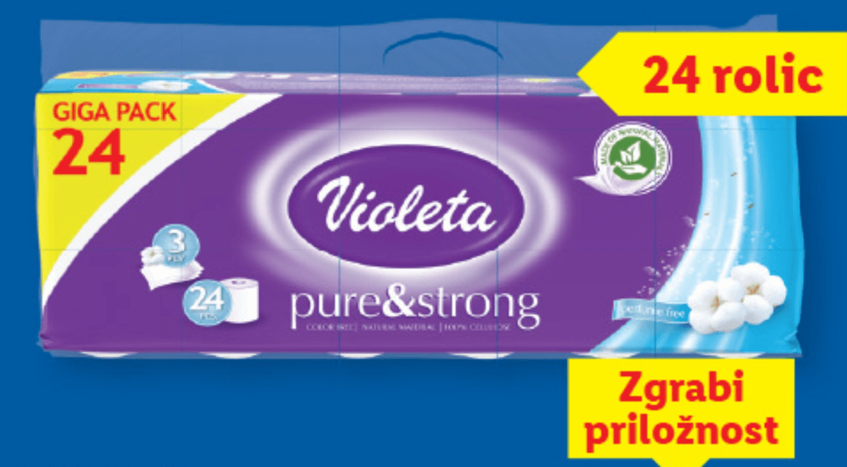 Toaletni papir 24 x 110 listov - Akcija v trgovini Lidl