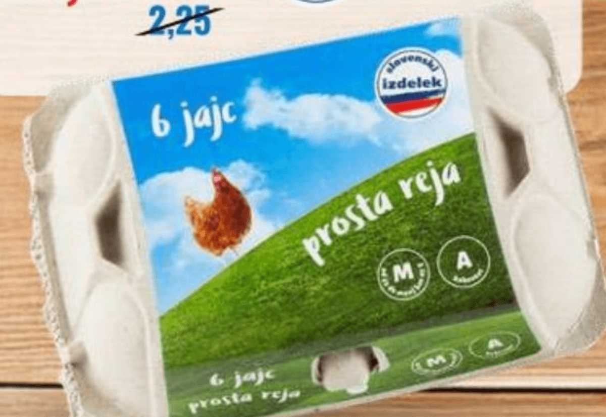 Jajca iz proste reje 6 kosov - Akcija v trgovini Eurospin