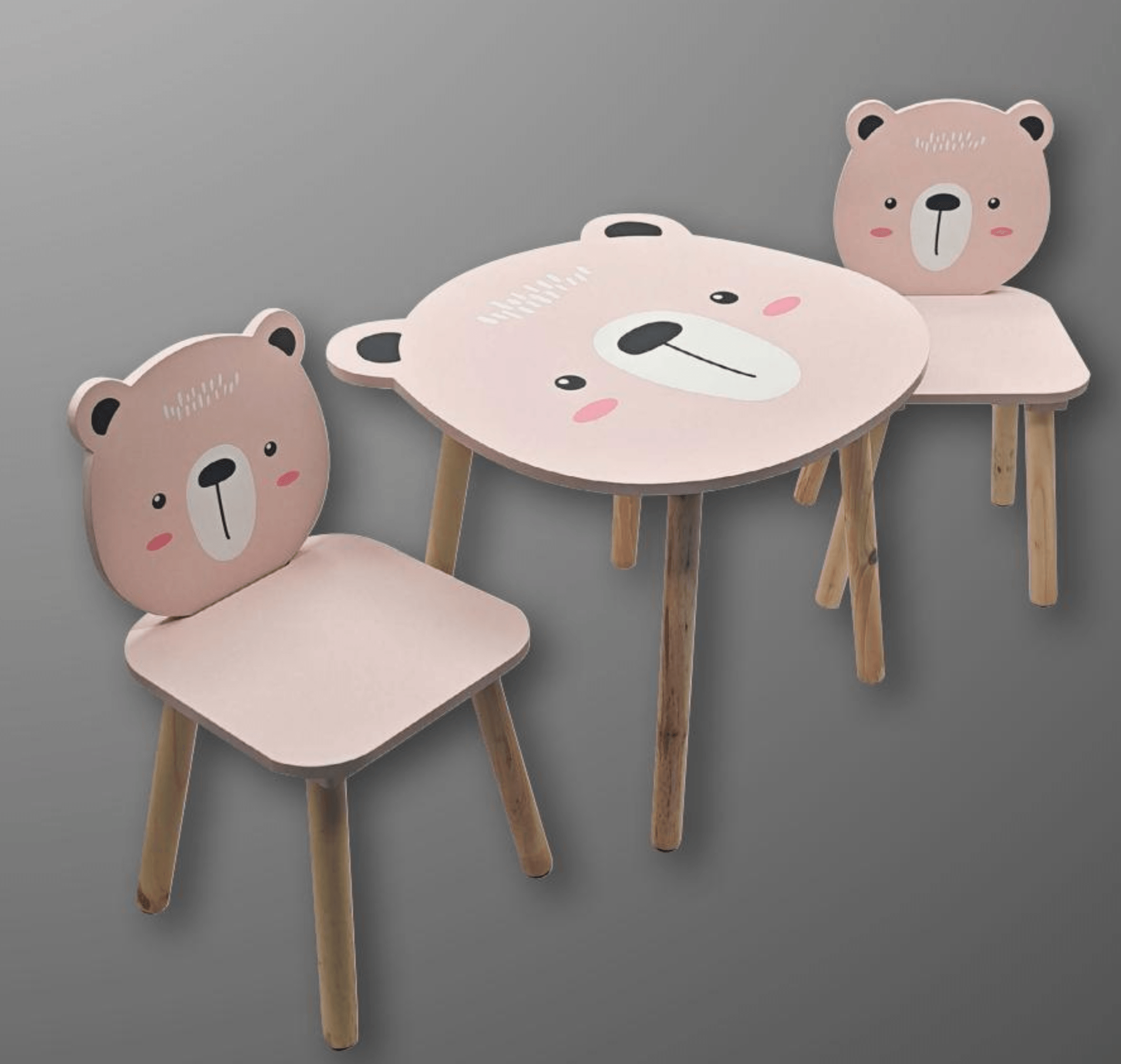 Otroška sedežna garnitura miza in 2 stola