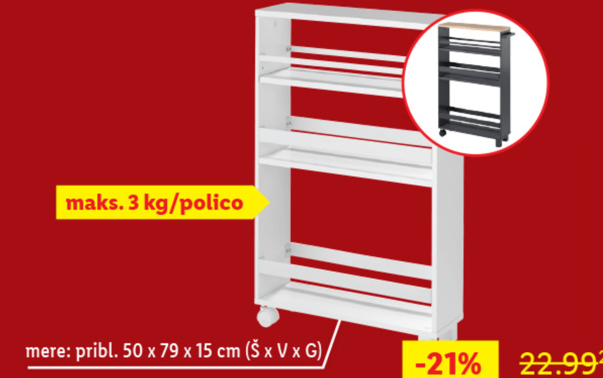 Livarno Home Kuhinjski nišni voziček - Akcija v trgovini Lidl