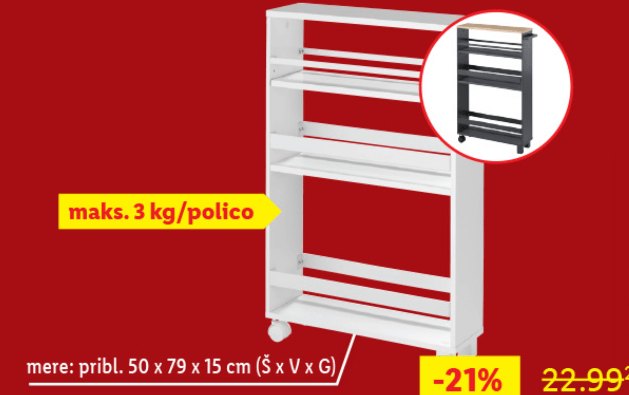 Livarno Home Kuhinjski nišni voziček - Akcija v trgovini Lidl