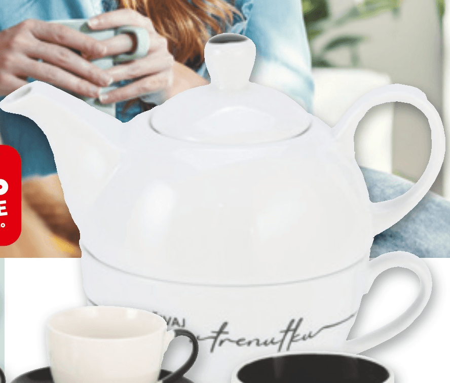 Čajnik s podstavkom - Akcija v trgovini Spar