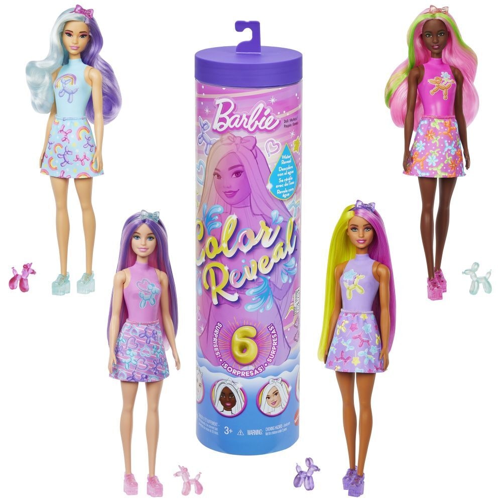 Barbie Color Reveal Barbie Serija z Balonastimi Živalmi