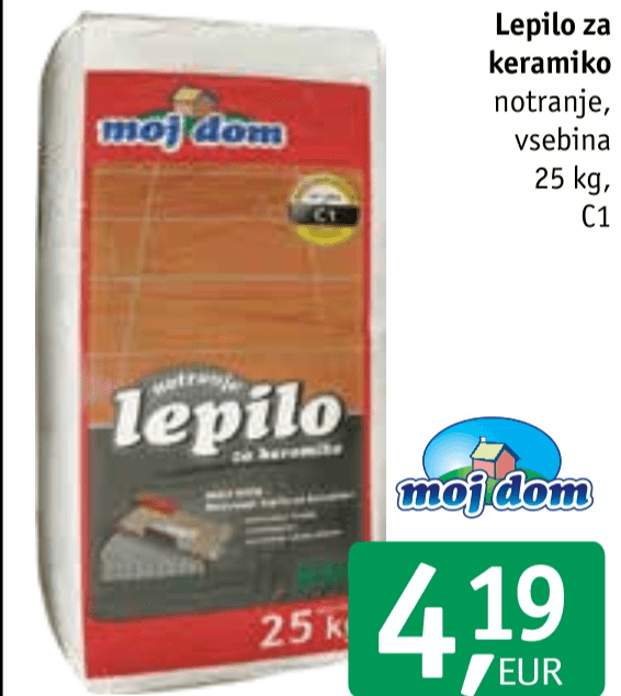 Lepilo za keramiko 25 kg