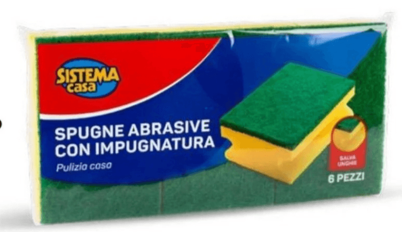 Sistema Casa Abrazivne gobice z zaščito za nohte 6 kosov