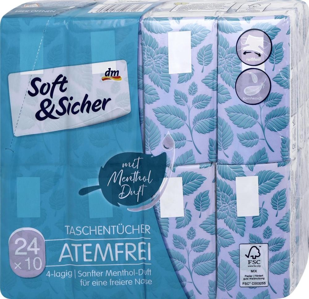 Soft&Sicher žepni robčki 24 x 10 kosov