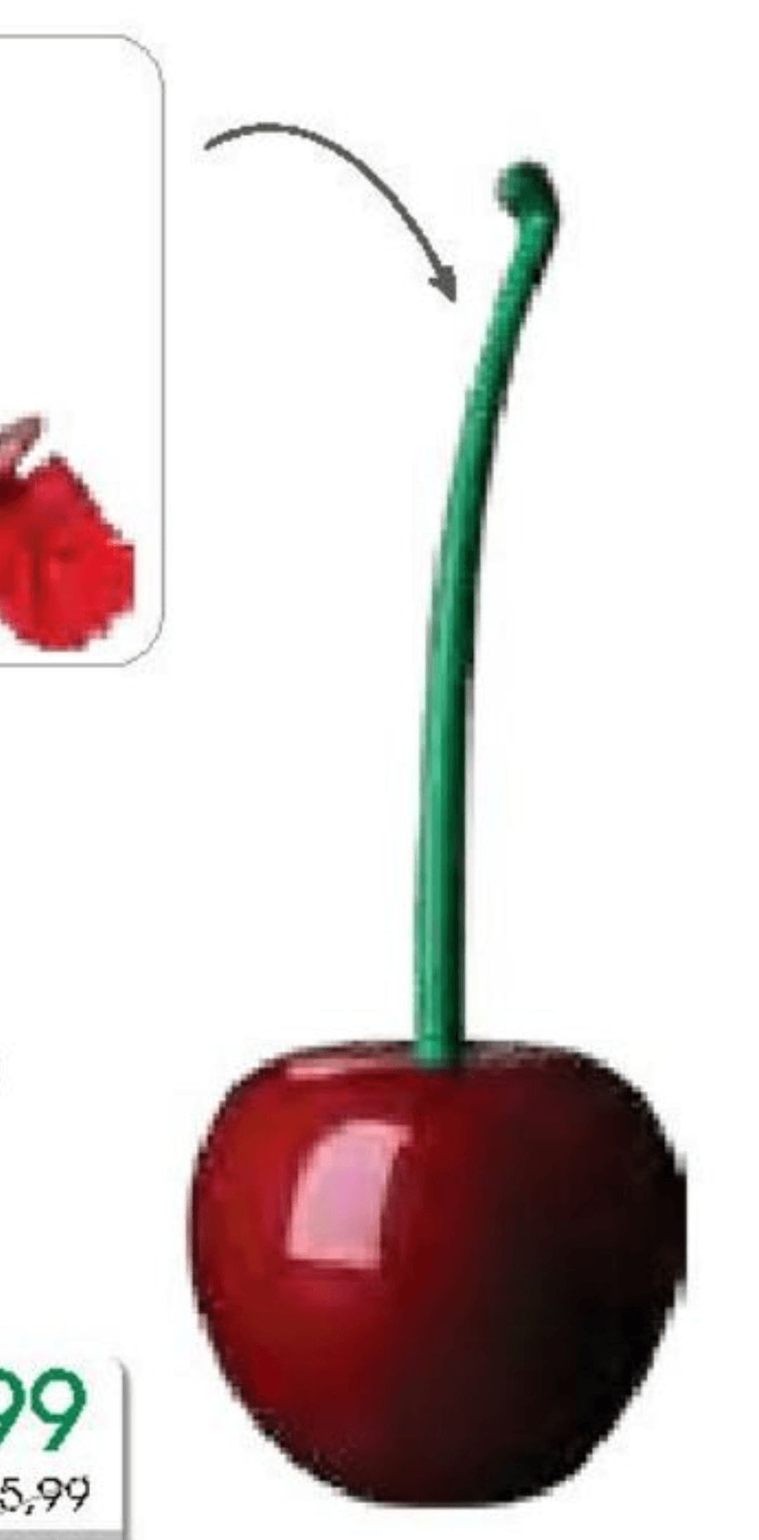 Vivi Ščetka za školjko češnja 38 x 11 x 3 cm