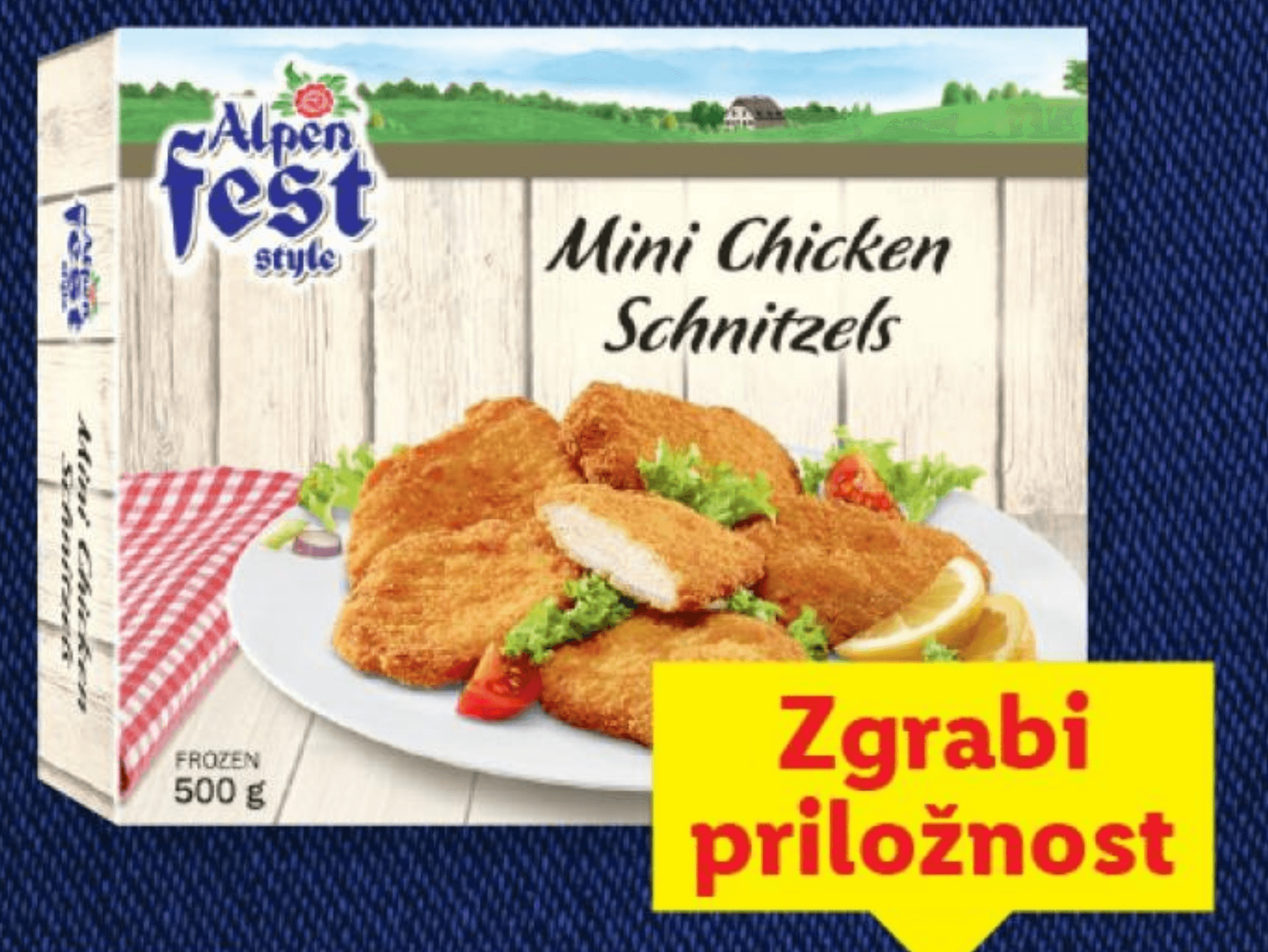 Alpenfest Mini piščančji zrezki 500 g