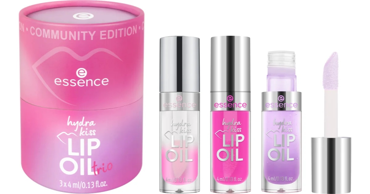 Essence Hydra kiss Set treh olj za ustnice 3 x 4 ml