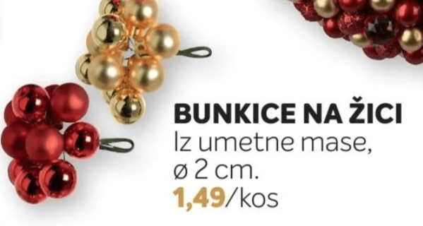 Bunkice na žici Ø 2 cm