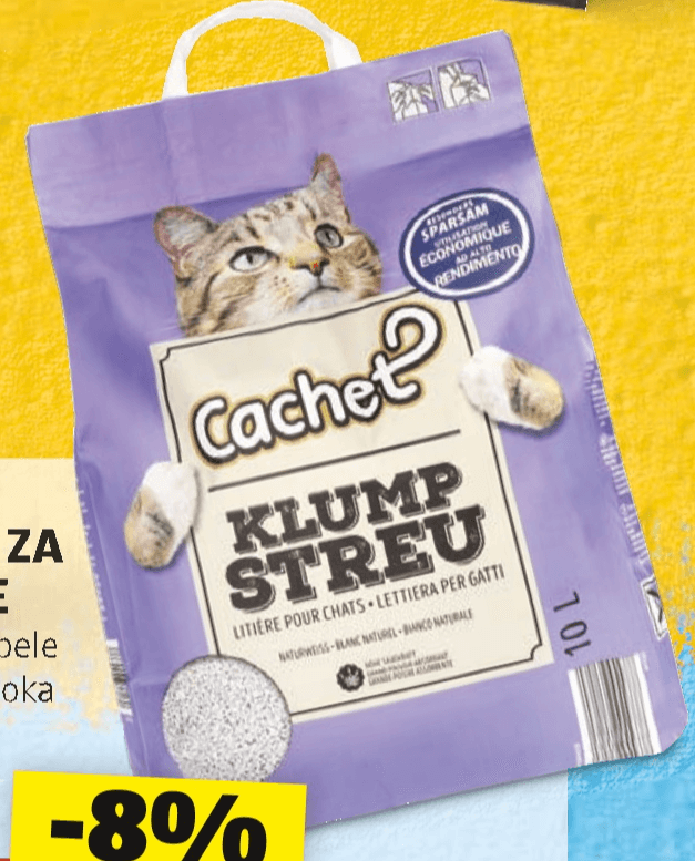 Cachet Pesek za mačke Klump Streu 10 l