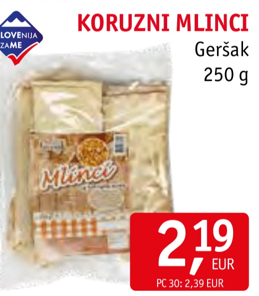 Koruzni mlinci Geršak 250 g