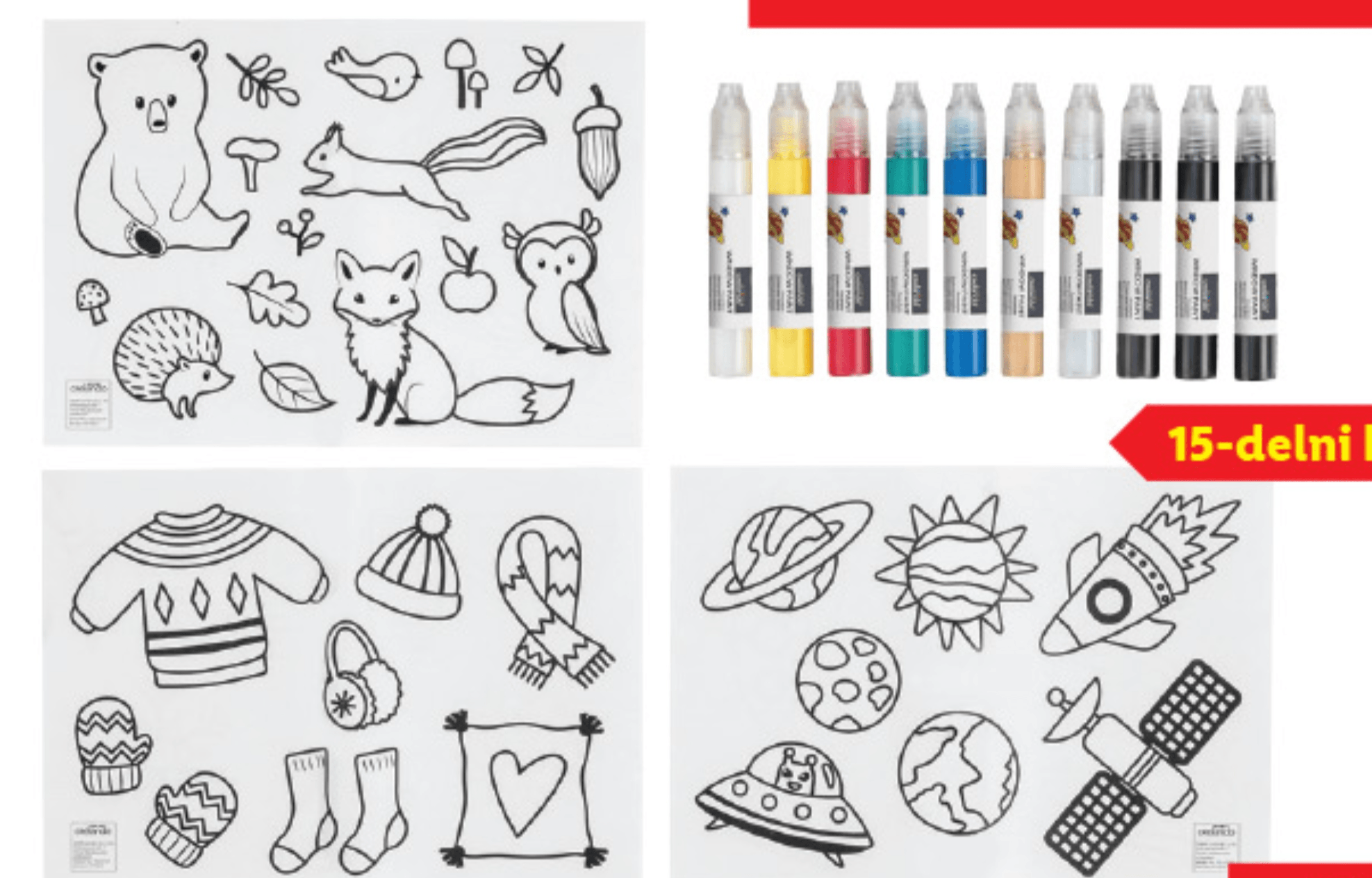 Crelando Komplet barv za steklo