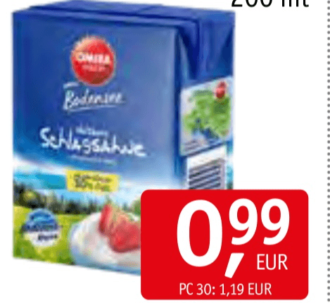 Sladka smetana Omira 200 ml