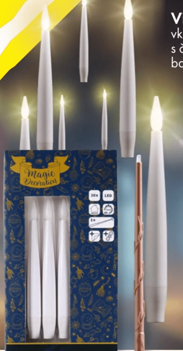 Viseče LED-okrasne sveče 12-delni
