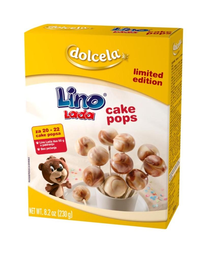 Zmes za pripravo slaščice Lino Lada Dolcela torta 320 g ali cake pops 230 g