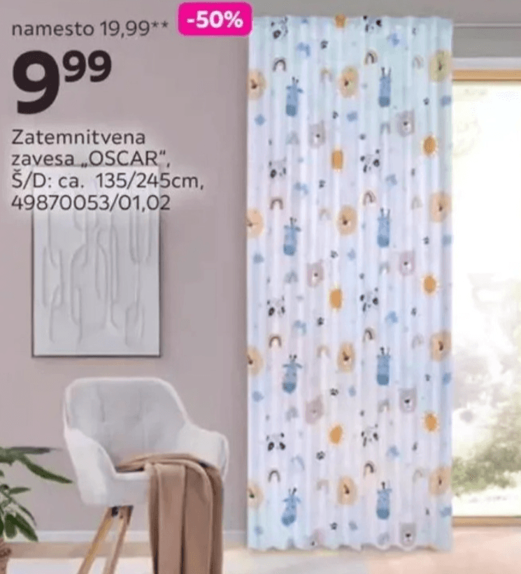 Zatemnitvena zavesa "OSCAR"