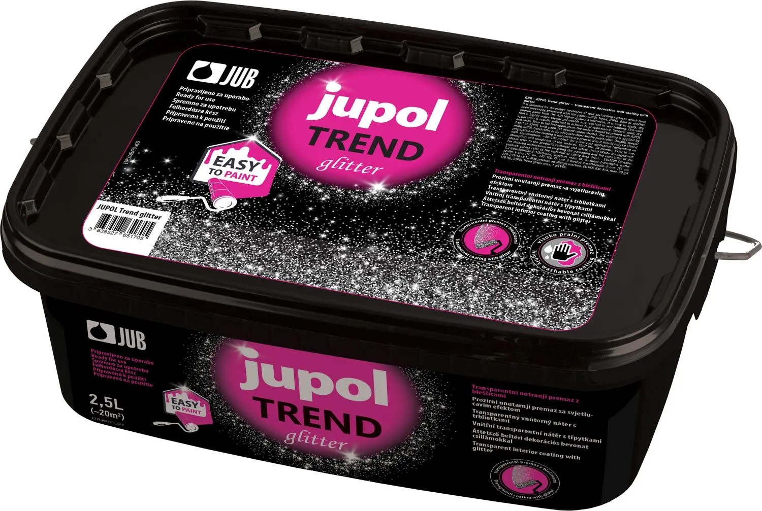 Jupol Trend Transparentni notranji premaz z bleščicami 2.5 l