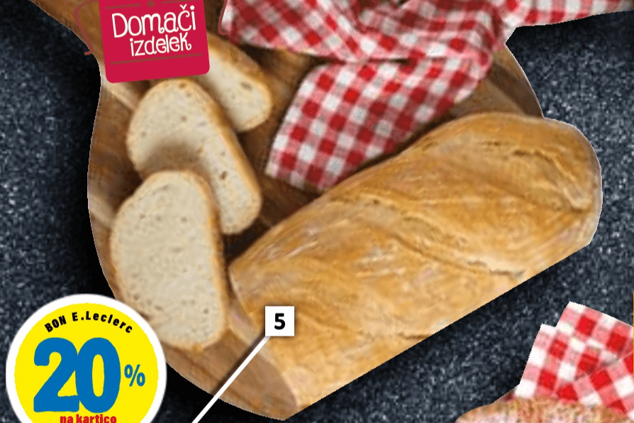 Domača bela štruca 800 g - Akcija v trgovini E.Leclerc