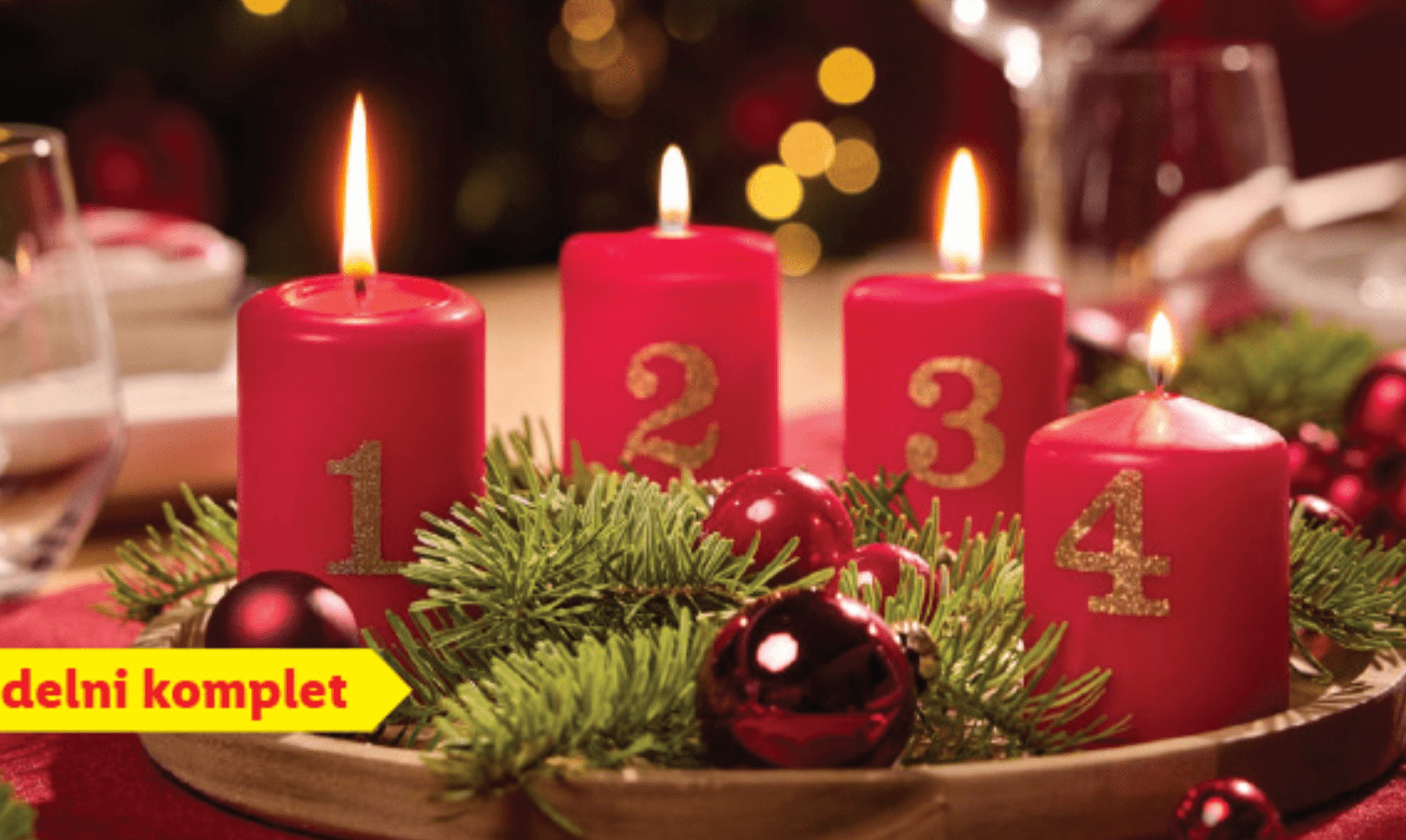 LIVARNO home Komplet sveč za adventni venček