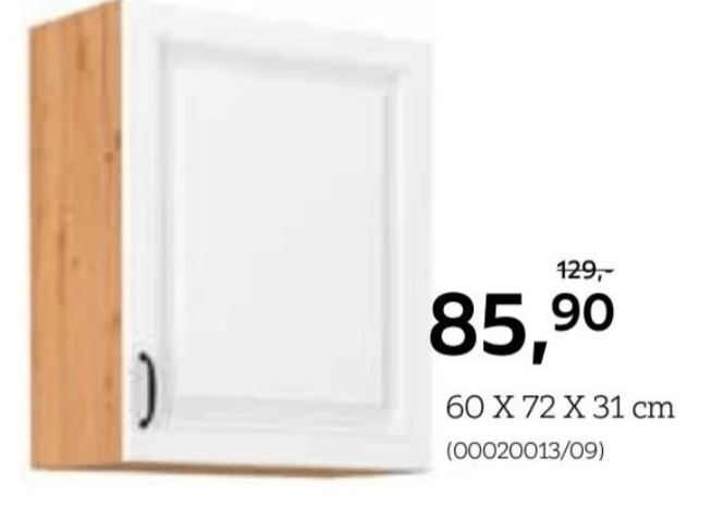 Xora kuhinjski element, viseča omarica z 1 vrati, 60 X 72 X 31 cm