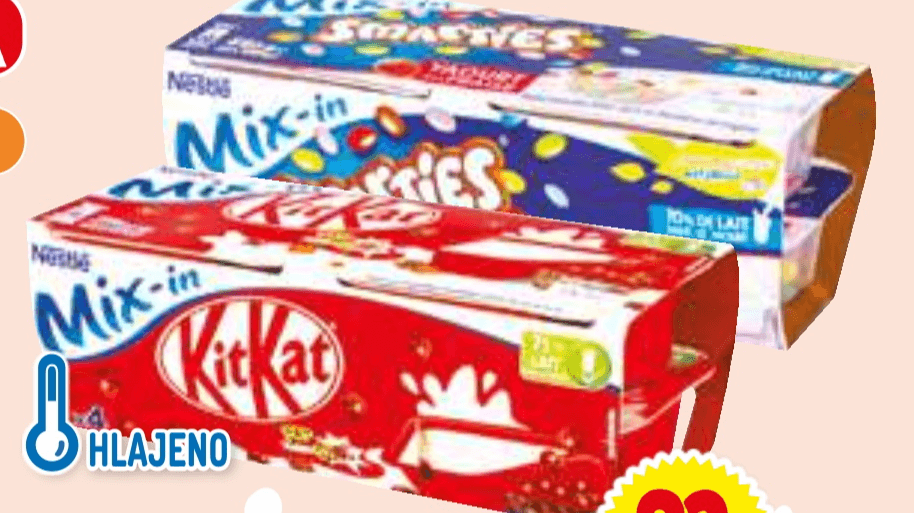 Jogurt 4/1 Nestlé Mix-in 460 do 480 g - Akcija v trgovini E.Leclerc