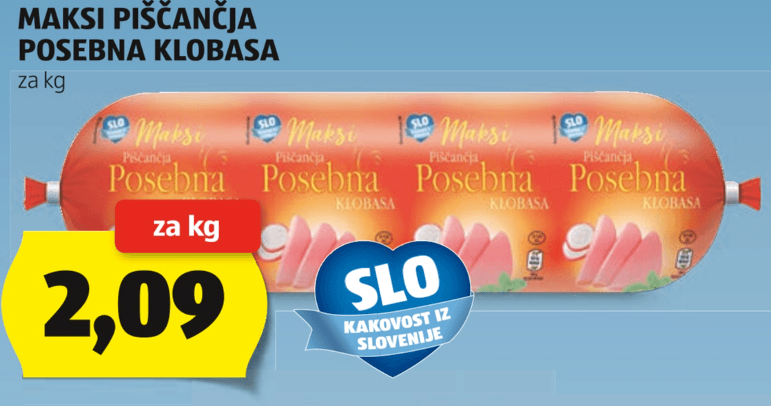 Maksi Piščančja Posebna Klobasa