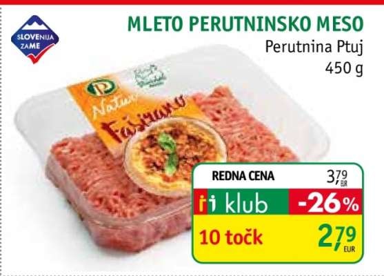 Perutninsko mleto meso PP Natur 600 g